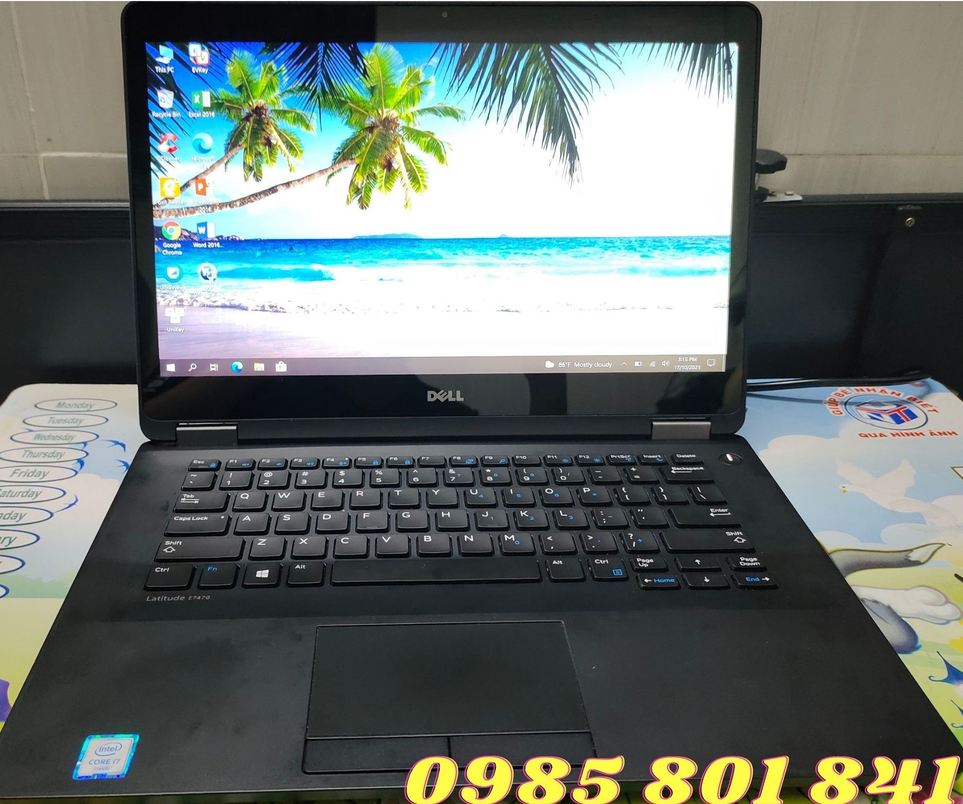 Laptop Dell E7470 i7 6600U màn hình 14inch cảm ứng 2k (SSD 256GB RAM 8GB)