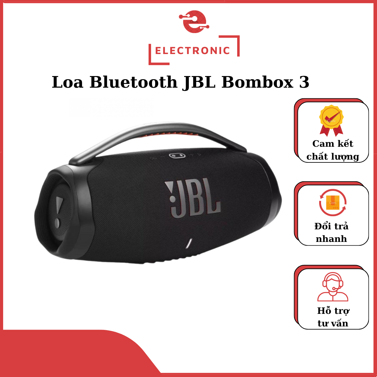 { Bản Quốc Tế } Loa Bluetooth JBL Bombox 3 (100W){ 2023}- Loa Nghe Nhạc Âm Thanh Siêu Bass Cực Mạnh Chống Nước IPX7 Loa Karaoke Công Suất Cực Lớn Loa Nghe Nhạc Treble Rời Thời Gian Sử Dụng 24h