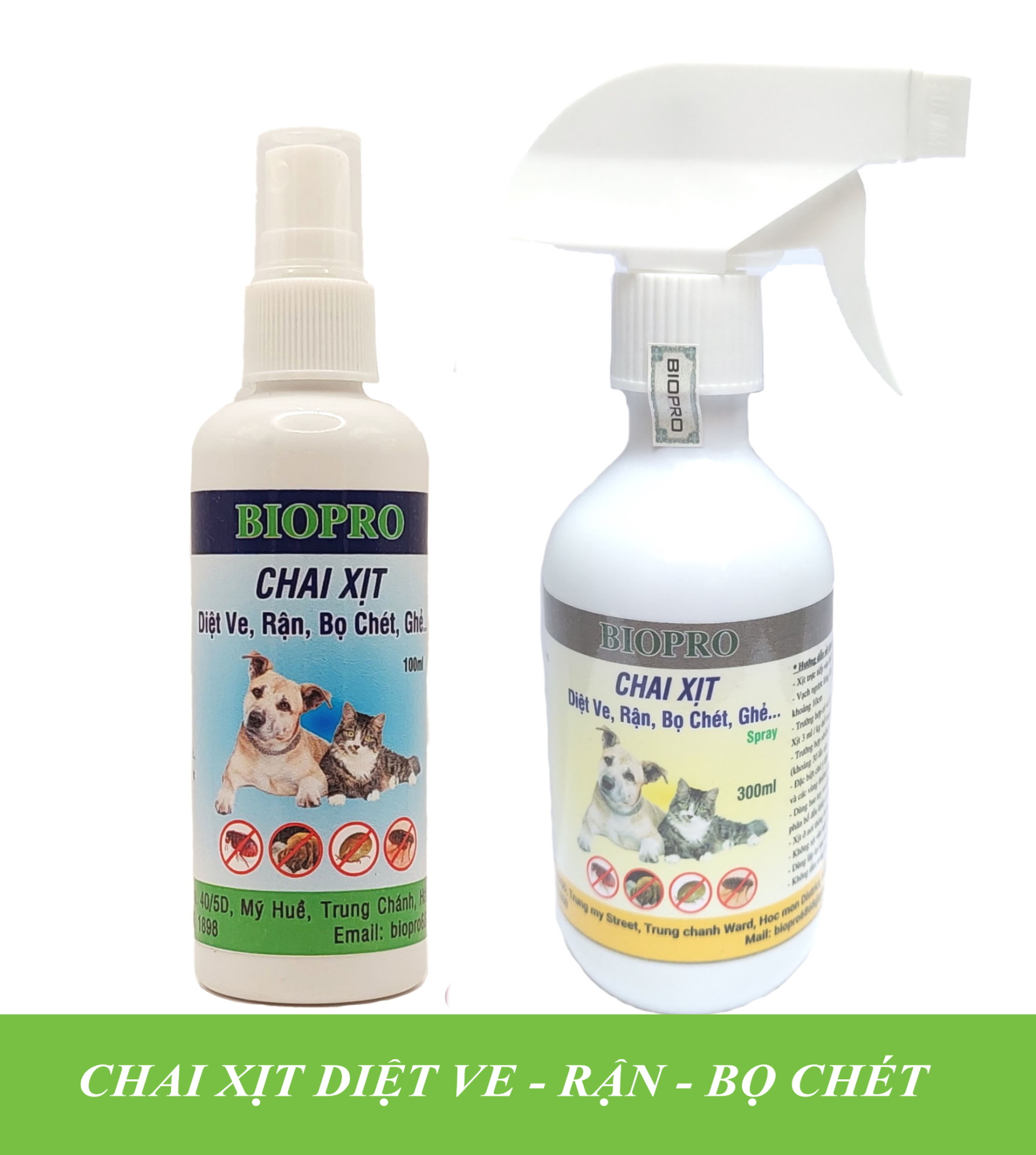 Chai xịt Diệt ve Diệt rận Diệt bọ chét Biopro Diệt sạch ve rận bọ chét, An toàn, Hiệu quả lâu dài