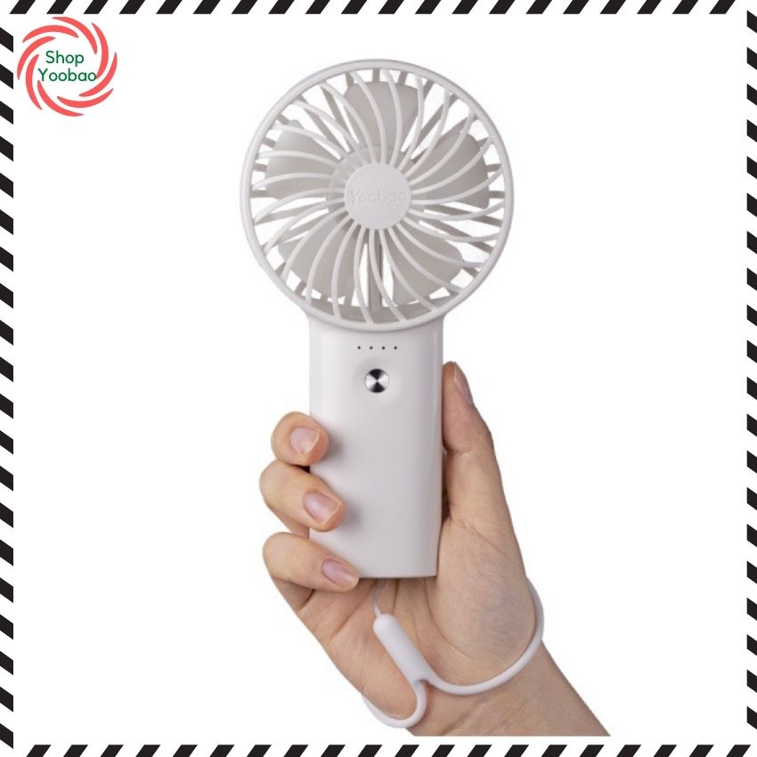 Quạt tích điện mini cầm tay F3.Hàng chính hãng Yoobao, pin sạc 6.000mah,3 tốc độ gió có thể điều chỉnh (Mẫu mới 2021)