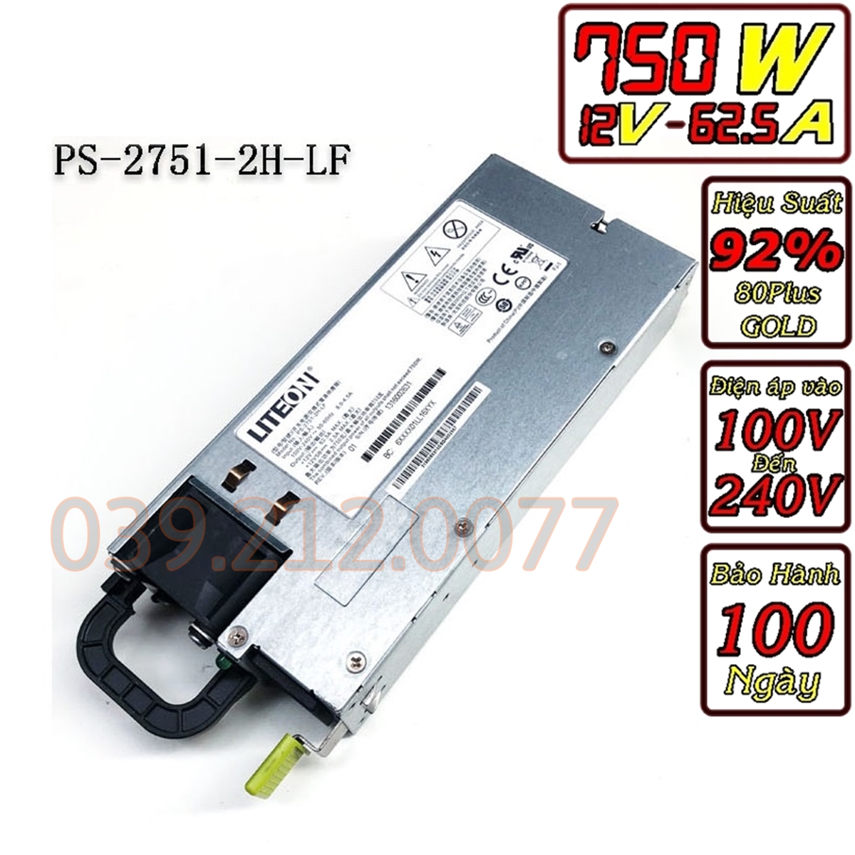 Nguồn Tháo máy chủ 12V 62A 750W
