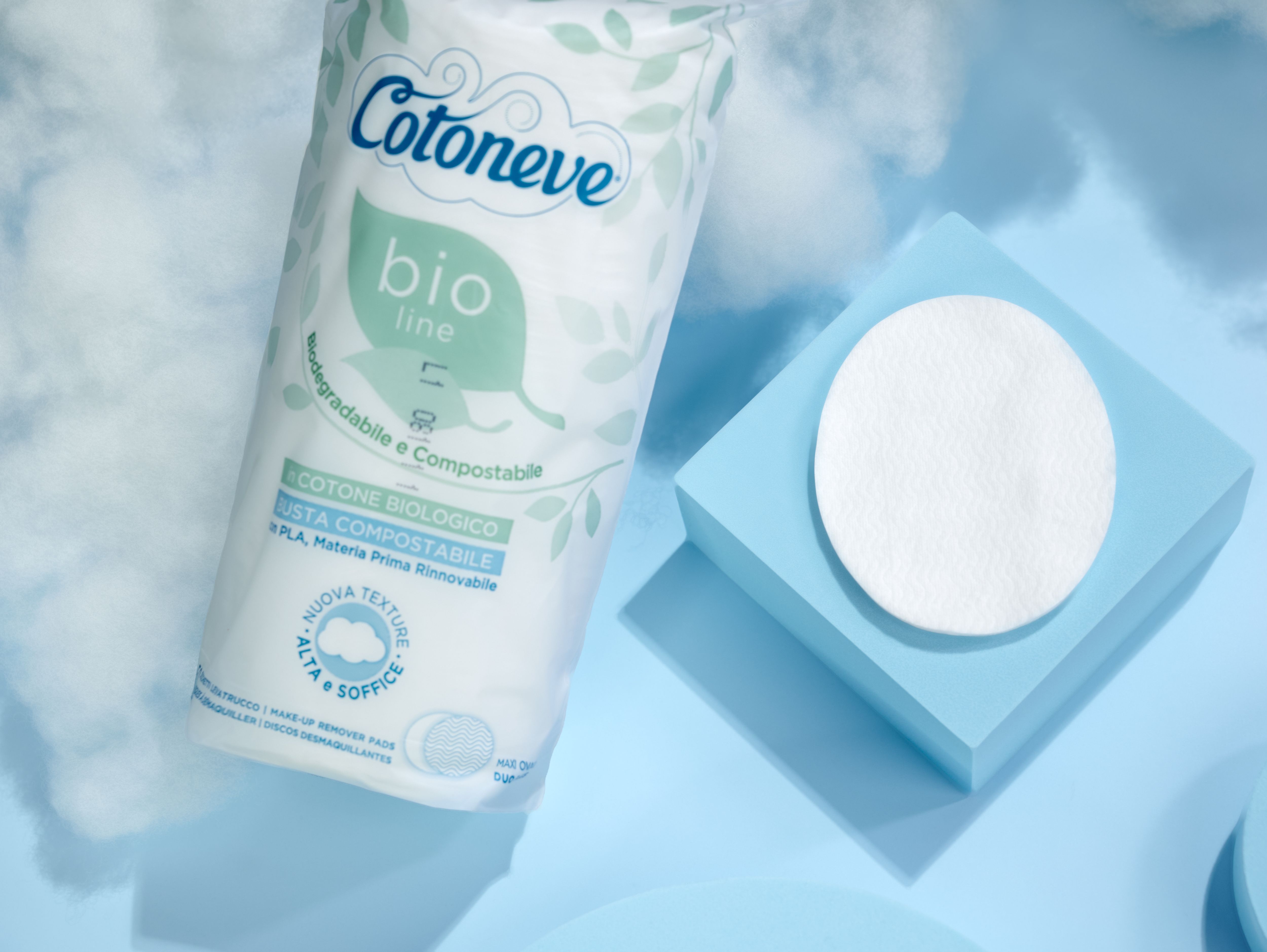 Bông tẩy trang hữu cơ bio-line 60 miếng cotoneve
