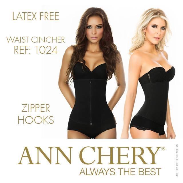 Ann chery 1024 - gen nịt bụng latex giảm eo, sử dụng khóa kéo
