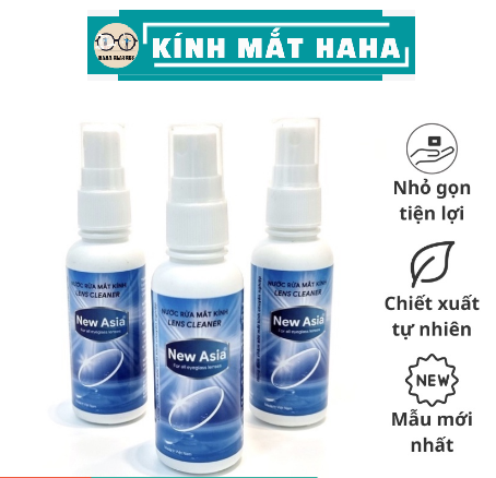 Nước lau kính nước rửa kính mắt chuyên dụng HAHA dùng cho mắt kính, màn hình điện thoại giúp mặt kính sạch sáng hơn 60ml