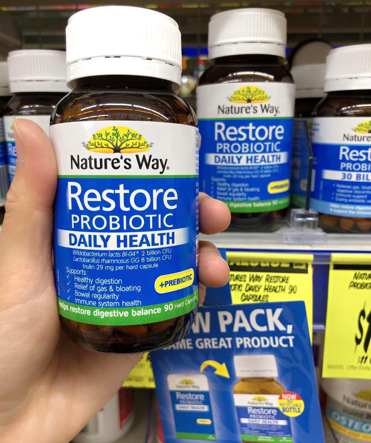 Men vi sinh nature’s way restore probiotic - hộp 90 viên