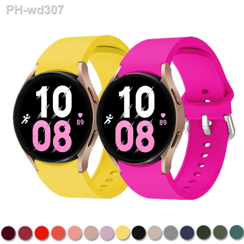 Strap For Galaxy 5 4 44mm 40mm 4 classic 46mm 42mm 20mm Silicone Bracelet