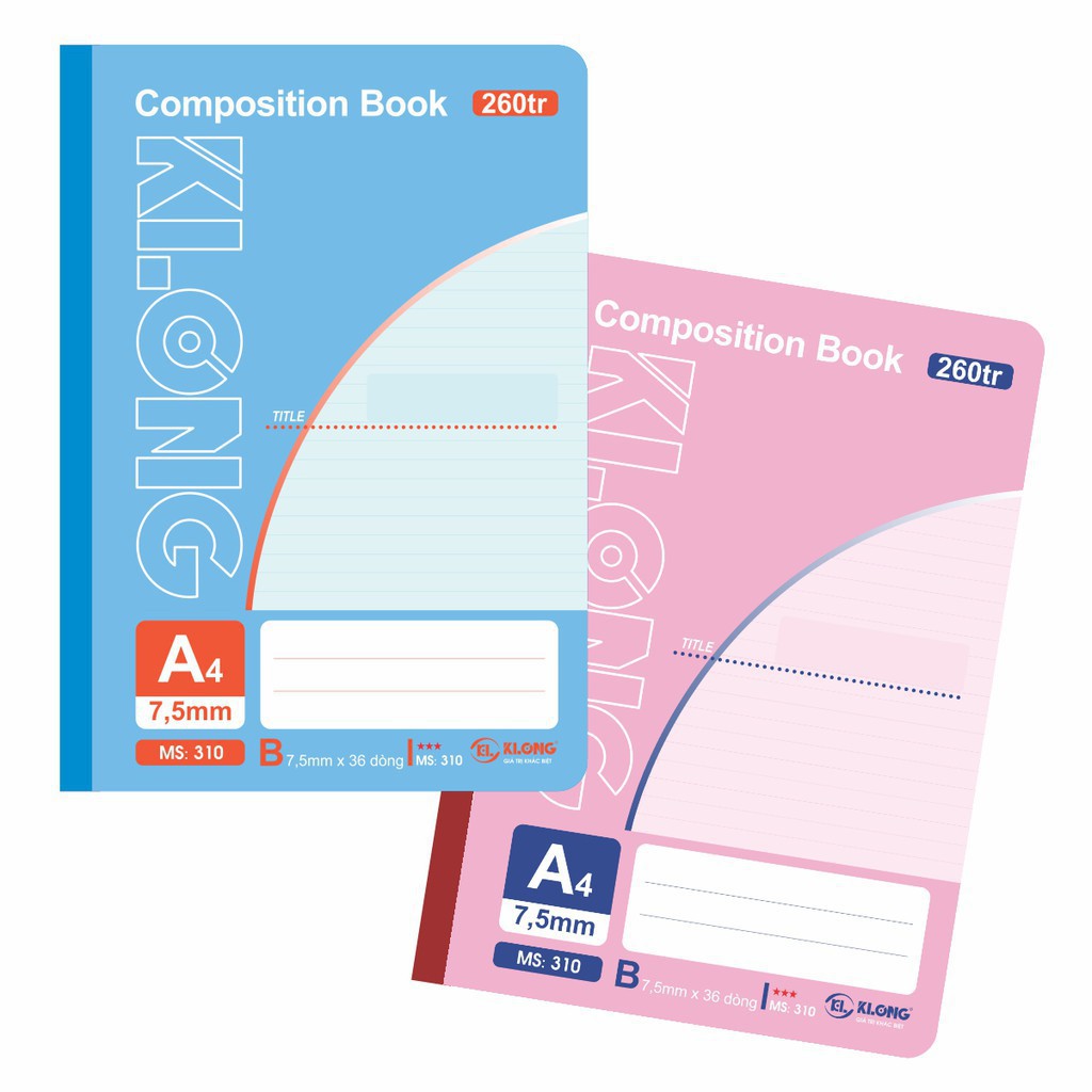 Sổ may dán gáy a4 klong - 260 trang; ms 310 - khách sỉ ib