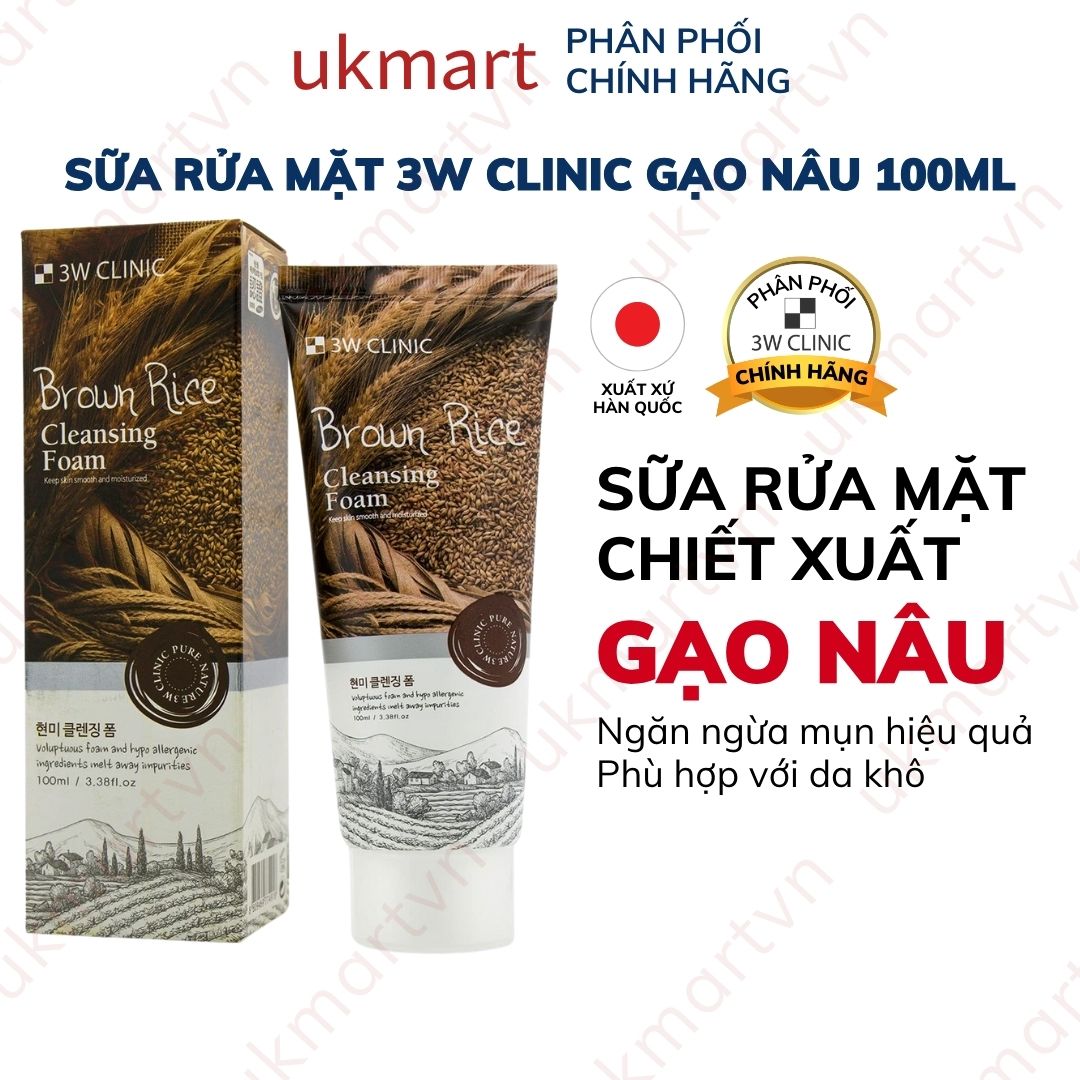 Sữa Rửa Mặt 3W Clinic Hàn Quốc 100ml Chiết Xuất Thiên Nhiên Giúp Làm Sạch, Trắng Da, Giảm Dầu Mụn - 3