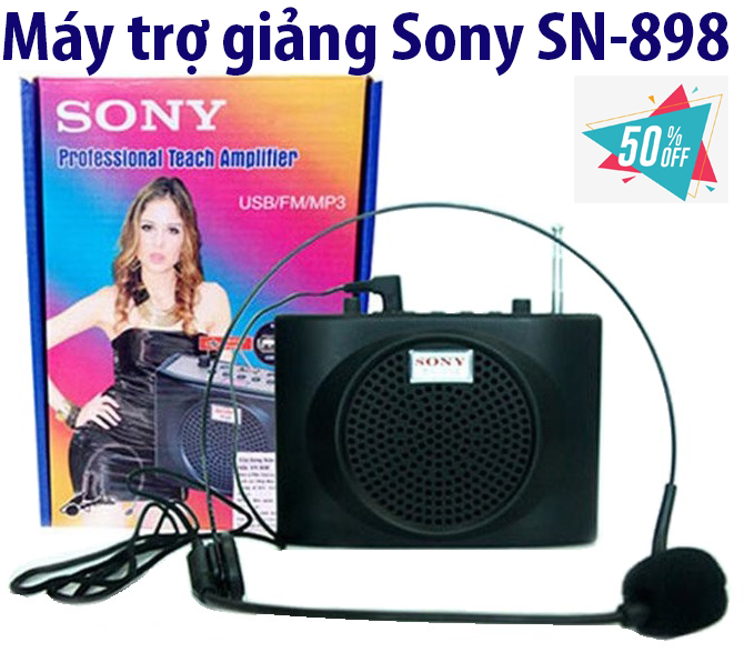 FreeshipMax HCM Hàng Bãi Nhật-Gảm 50 % Loa Trợ Giảng SONY SN-898 micro đeo tai remote Loa trợ giảng Máy trợ giảng Bluetooth không dây Sony SN-898 USB-FM-MP3 model 2020 có bluetooth loa trợ giảng cho giáo viên tiếng to rõ