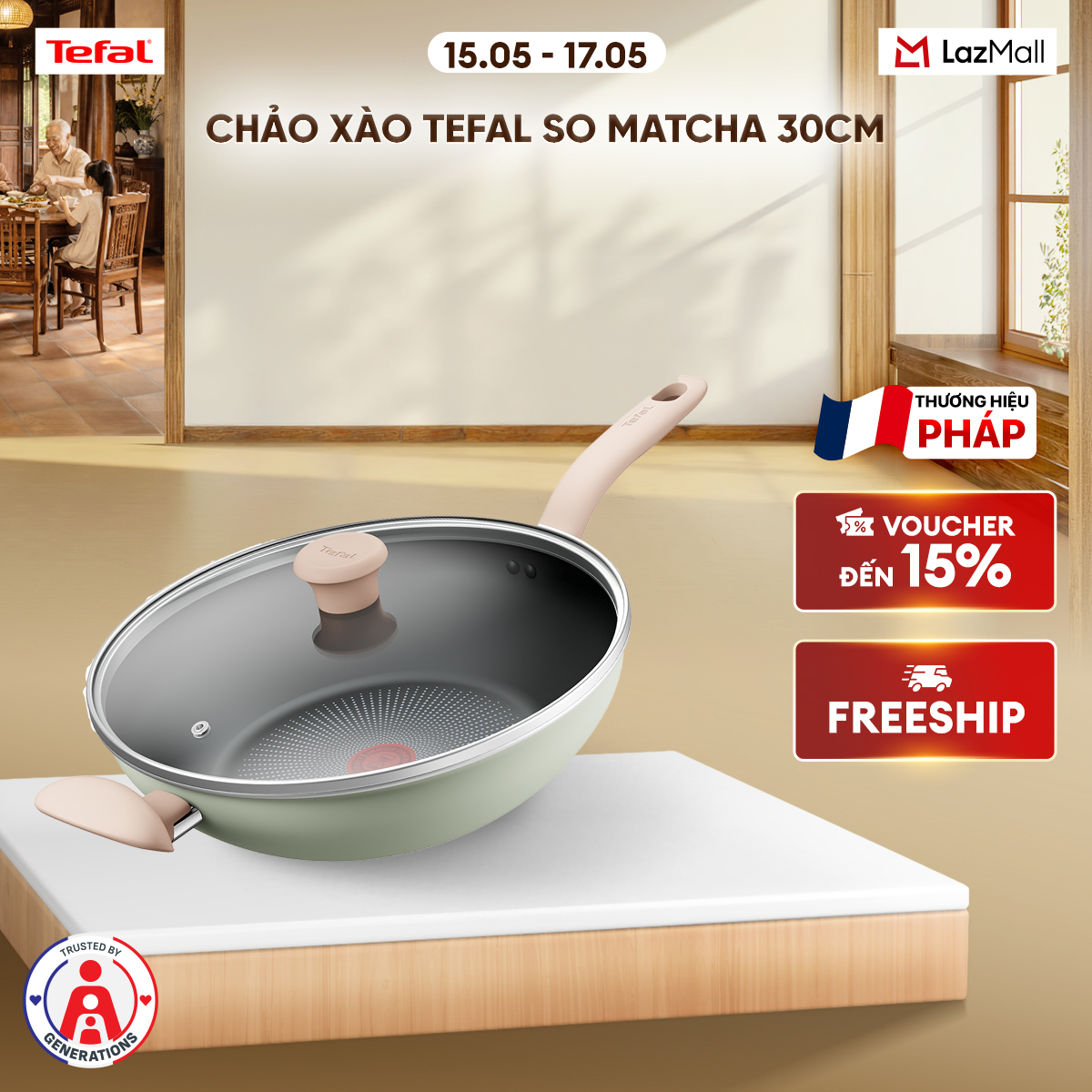 Chảo xào Tefal So Matcha 30cm