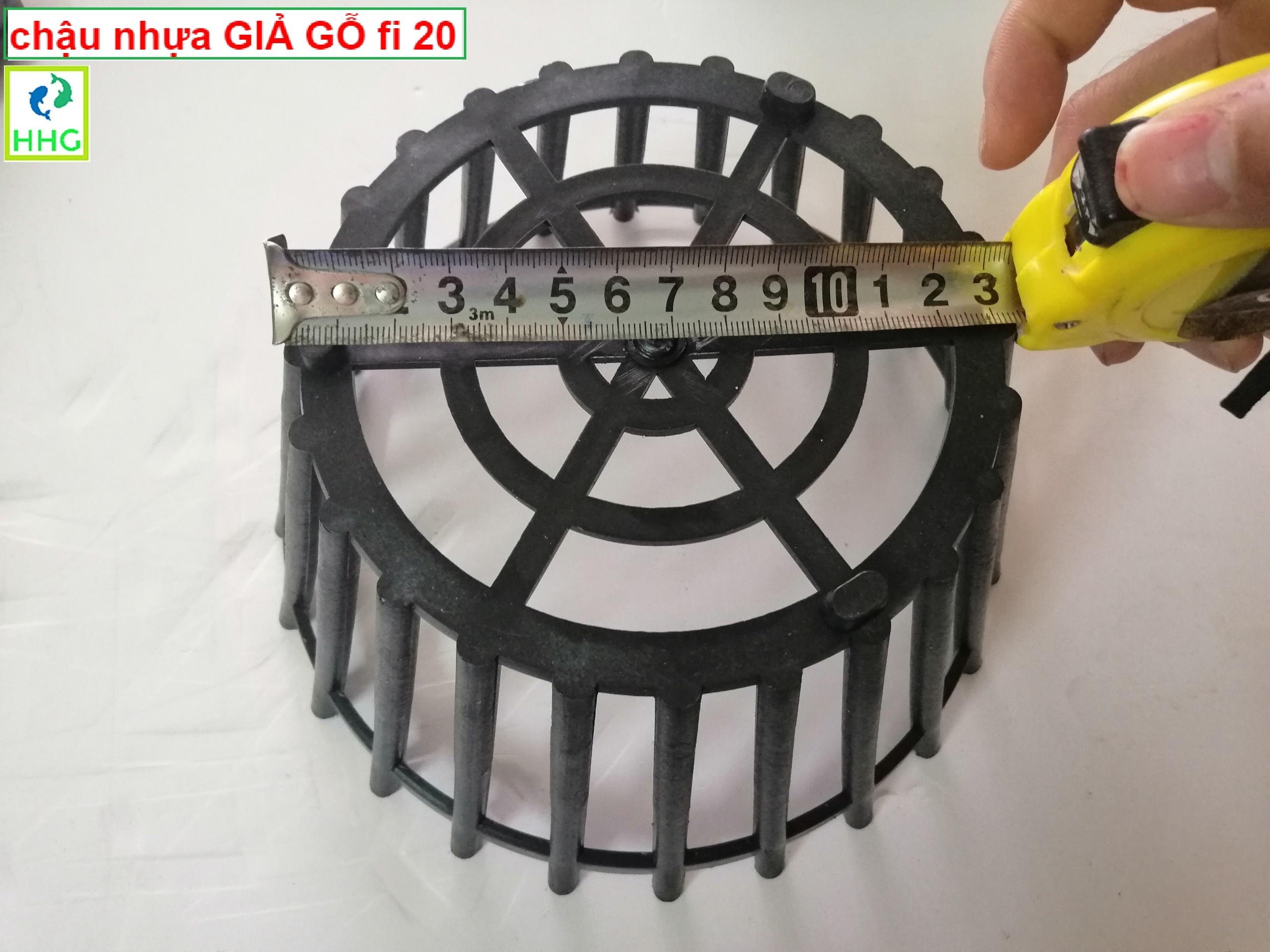 5 CHẬU NHỰA GIẢ GỖ TRỒNG LAN FI 20 - NSX Bình Thuận Plastic!