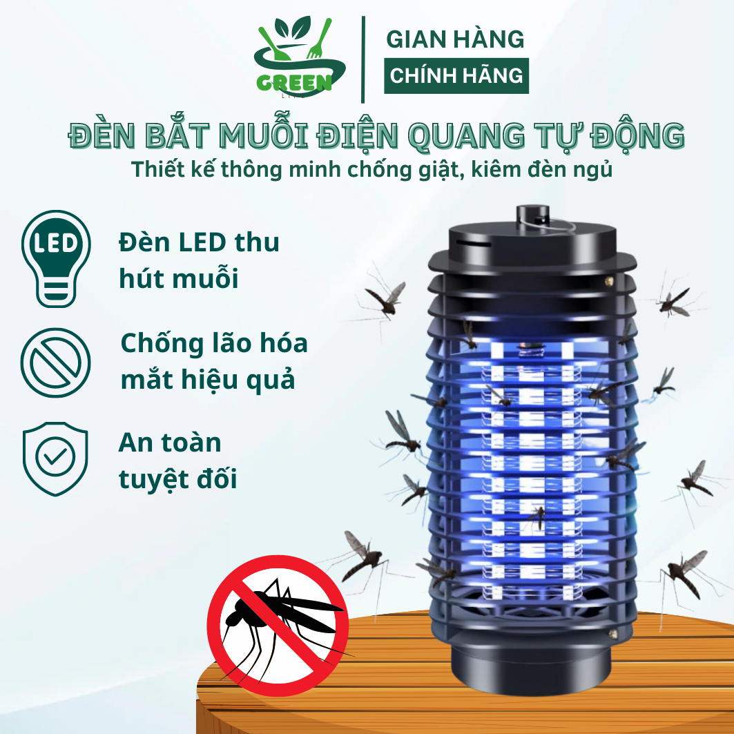 Đèn Bắt Muỗi Thông Minh sử dụng công nghệ Điện Quang Máy Bắt Muỗi Thông Minh Công Nghệ Nhật Bản Kiêm Đèn Ngủ Chất Liệu Nhựa ABS An Toàn Khi Sử Dụng