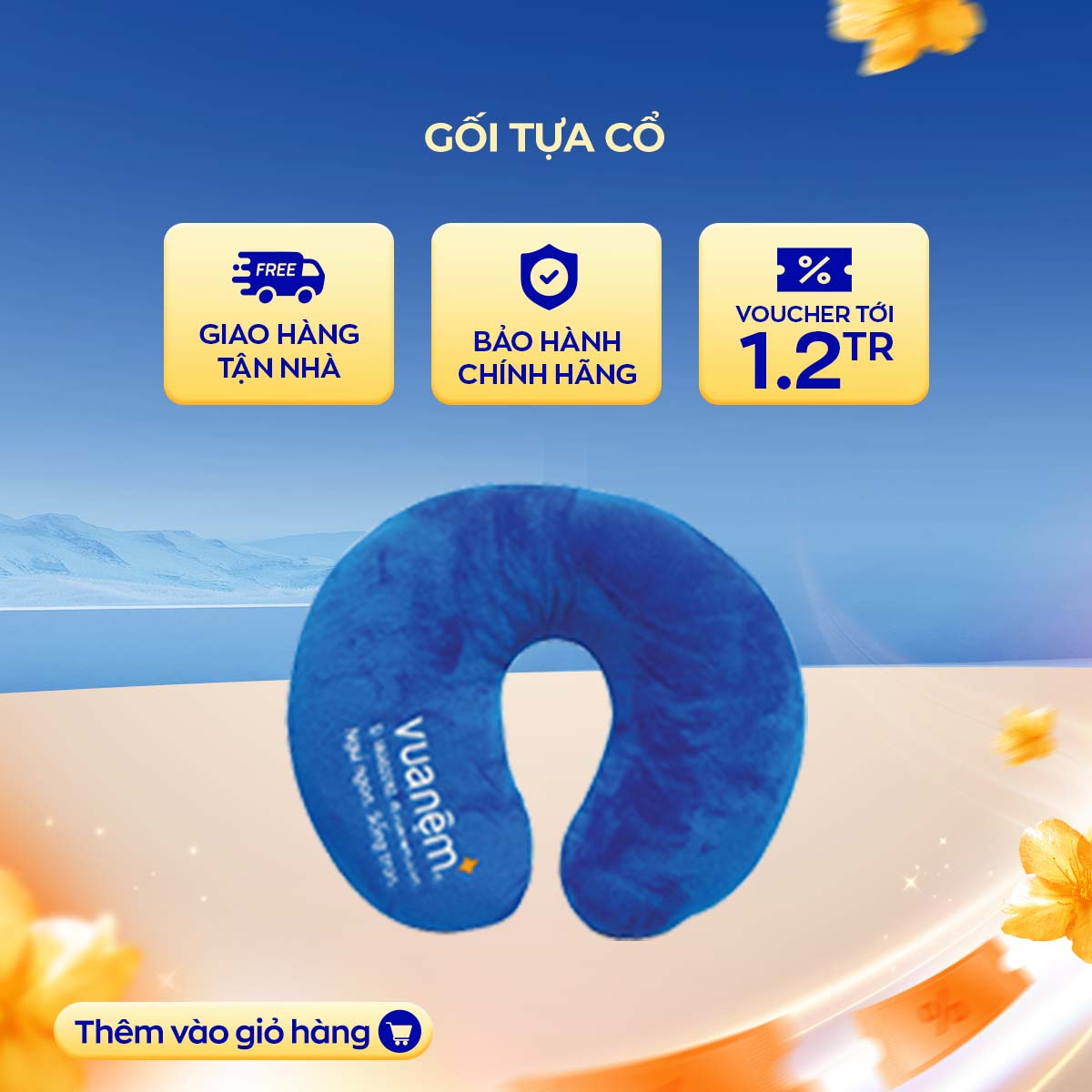 Gối tựa cổ vua nệm 32*28cm