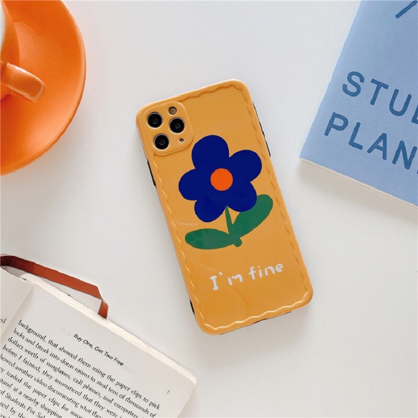 Ốp lưng iphone cao cấp full viền ốp silicon hoa I'M FINE dành cho iphone6/ iphone 6 plus/ iphone 7/ iphone 7plus/ iphone 8/ iphone 8plus/ iphone X/ iphone Xs max/ iphone 11/ iphone 11 pro/ iphone 11 pro max