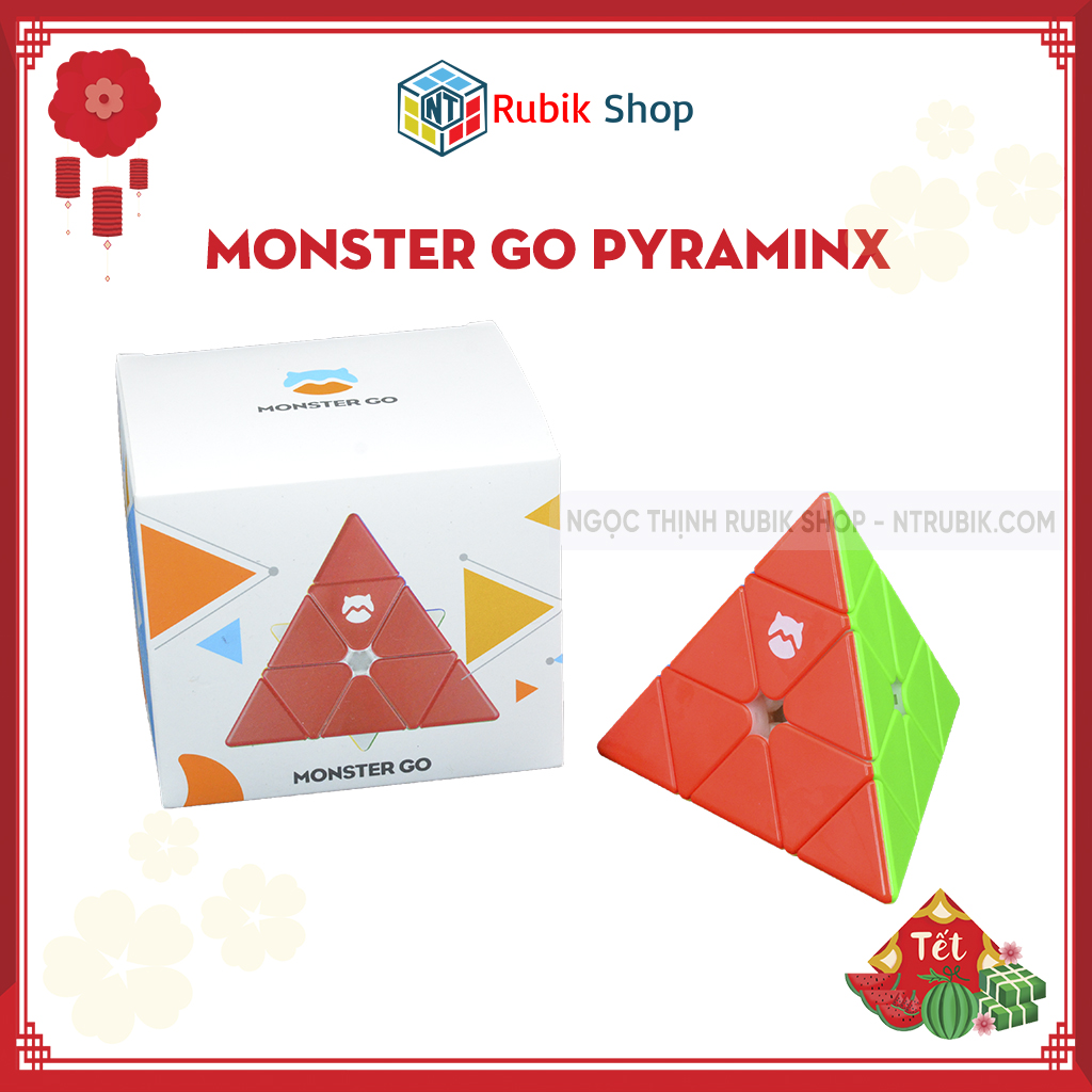 Rubik Kim Tự Tháp Pyraminx Monster Go Stickerless