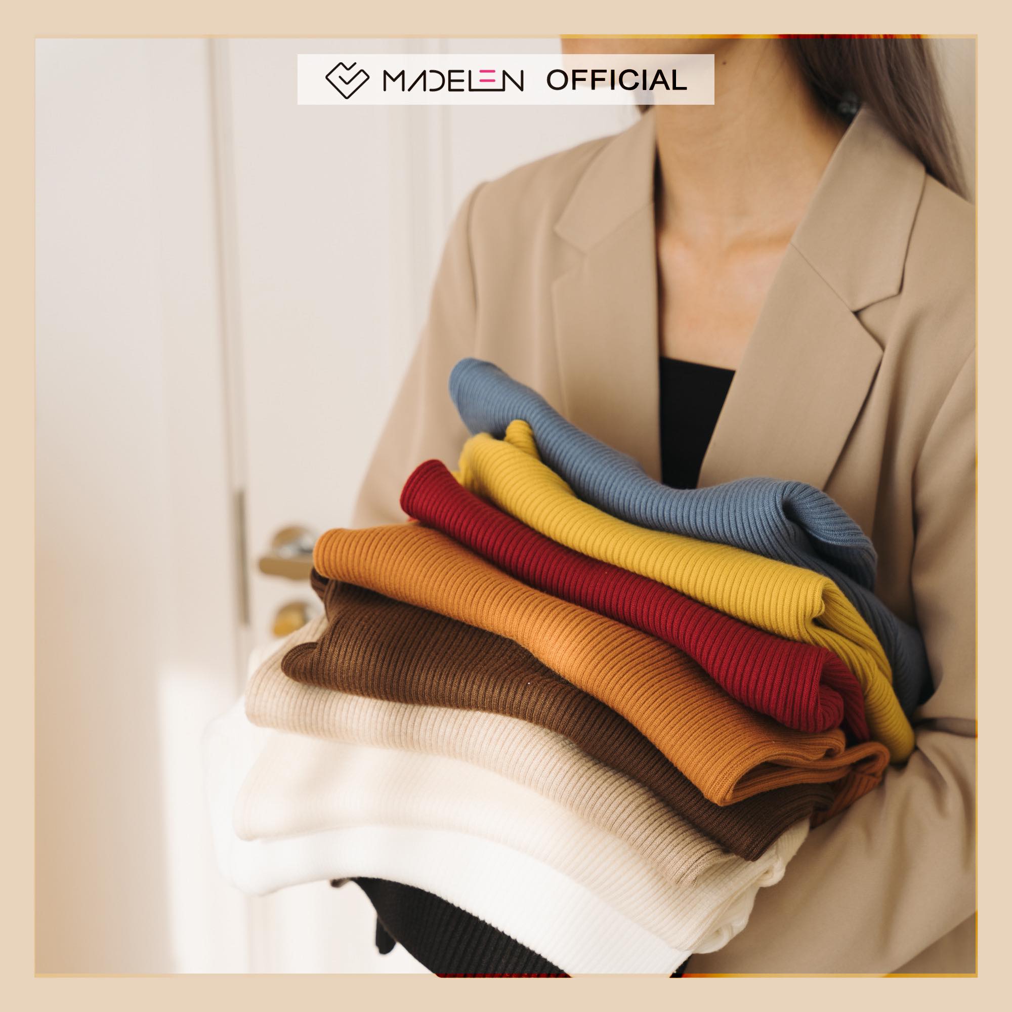 Len pick - áo len tăm cổ 5f madelen