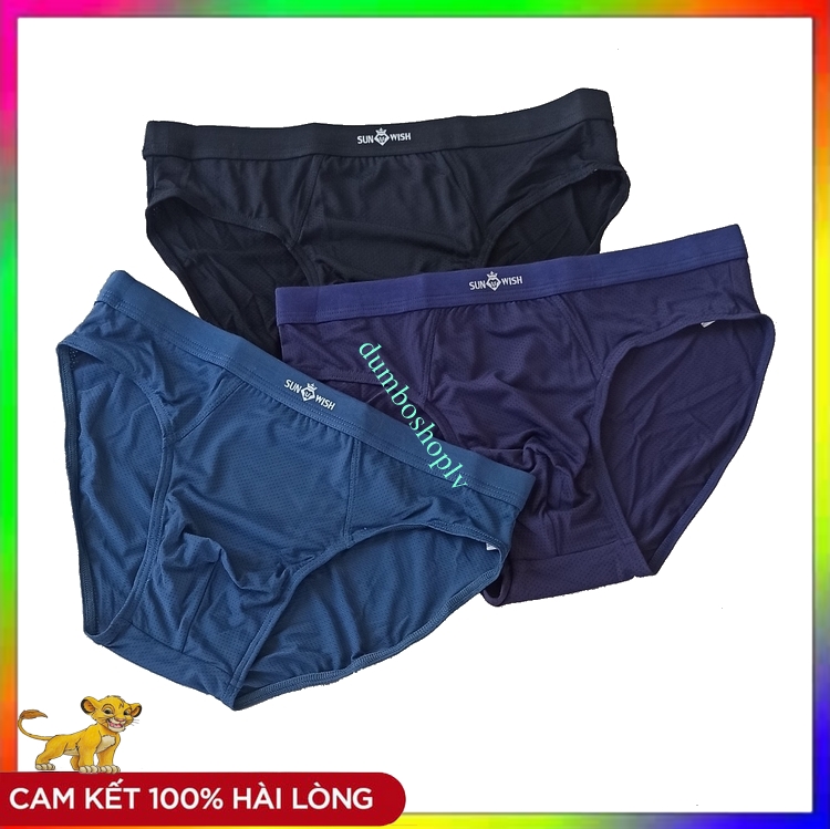 3 quần sịp nam tam giác thông hơi- quần sịp nam tam giác cao cấp, quần sịp nam đẹp, quần sịp nam sunwish