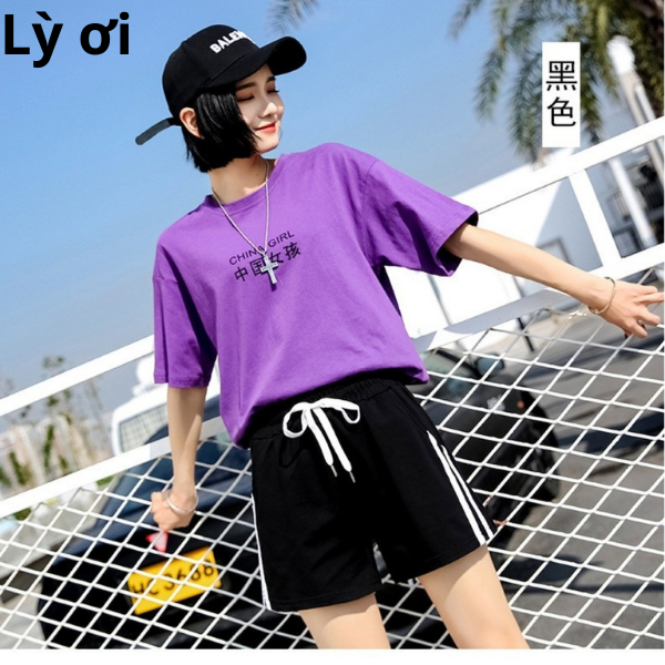 Quần short thun nữ 2 sọc⚡ giá rẻ⚡ quần đùi nữ thun co dãn,thấm hút mồ hôi tốt _ lỳ ơi