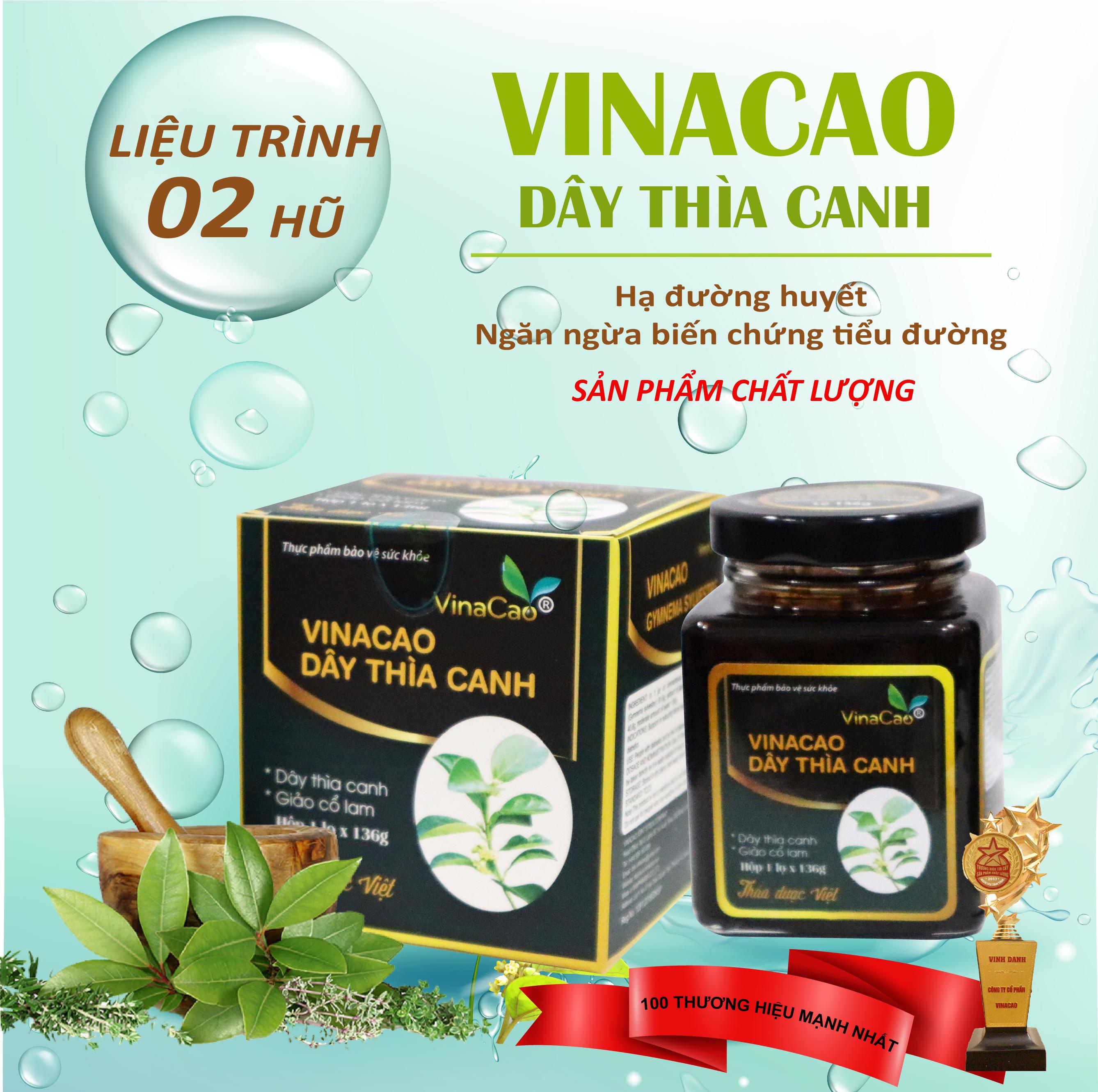 CAO DÂY THÌA CANH VINACAO SẢN XUẤT THEO TIÊU CHUẨN QUỐC TẾ l Hạ và ổn định đường huyết hiệu quả - Hũ lớn tiết kiệm chi phí