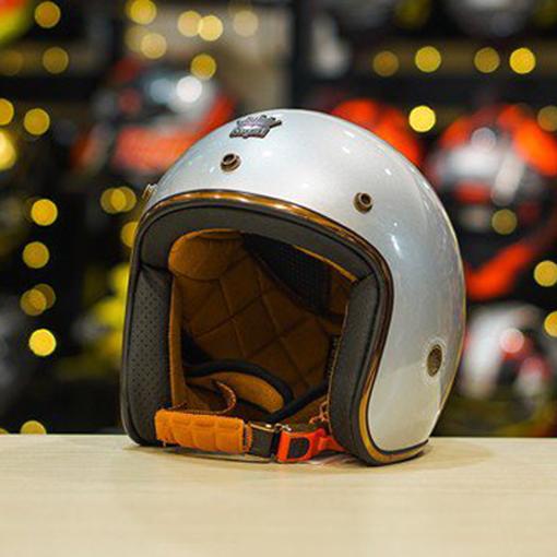 [HCM]Nón bảo hiểm royal M20C xám bóng viền nhũ cao cấp ( lót tháo rời )