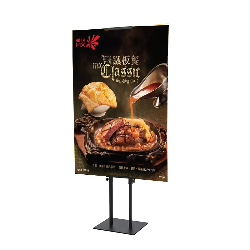 Standee menu chữ h tăng giảm hai mặt