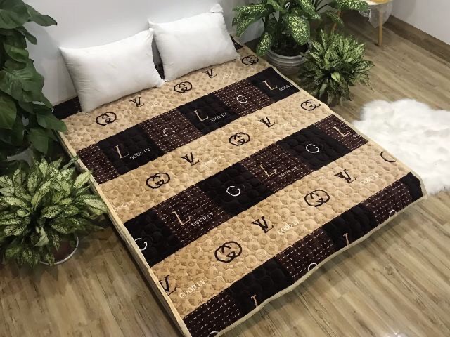 SALE-Thảm trải giường lông cừu 3 lớp siêu ấm, siêu mịn, không rụng lông-HÀNG BÔNG TẤM-KT-1M6X2M
