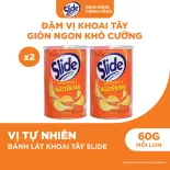 Combo 2 Lon Bánh Lát Snack Khoai Tây Slide Vị Vị Tự Nhiên 60g