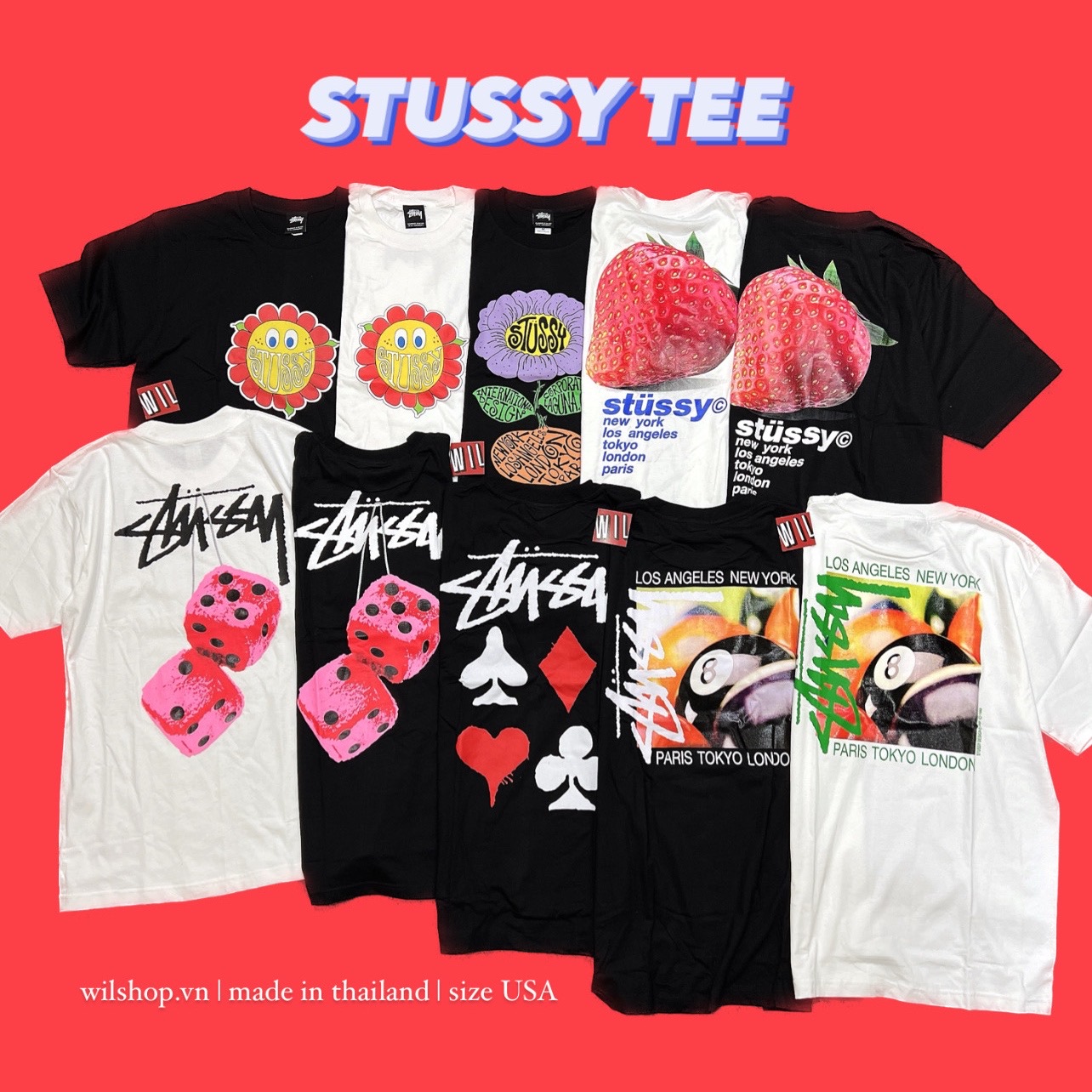 Áo stussy - áo unisex size usa