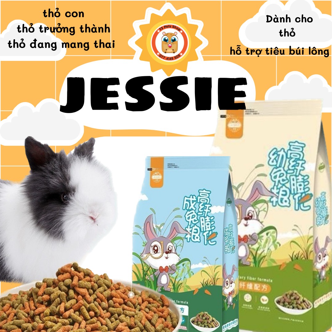 cỏ nén Jessie 1.5kg dành cho thỏ con và thỏ trưởng thành và thỏ đang mang