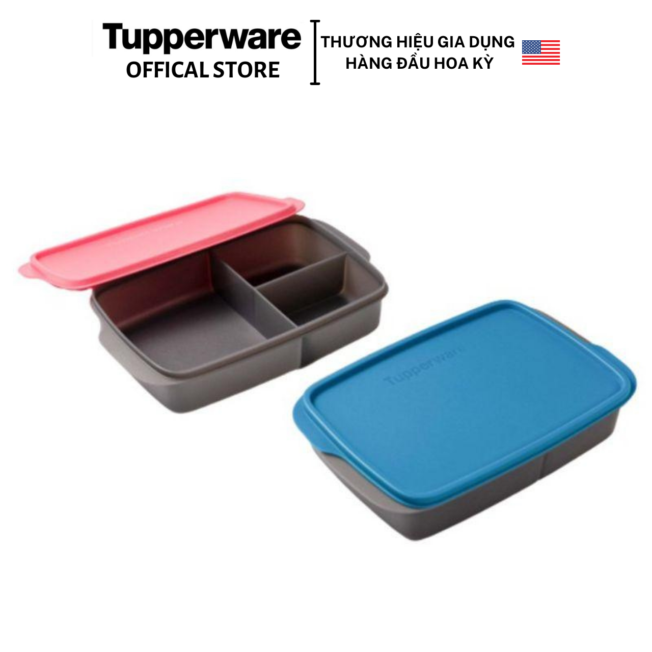 Hộp cơm Cool Teen Divided 1L - Nhựa nguyên sinh an toàn - Bảo hành trọn đời