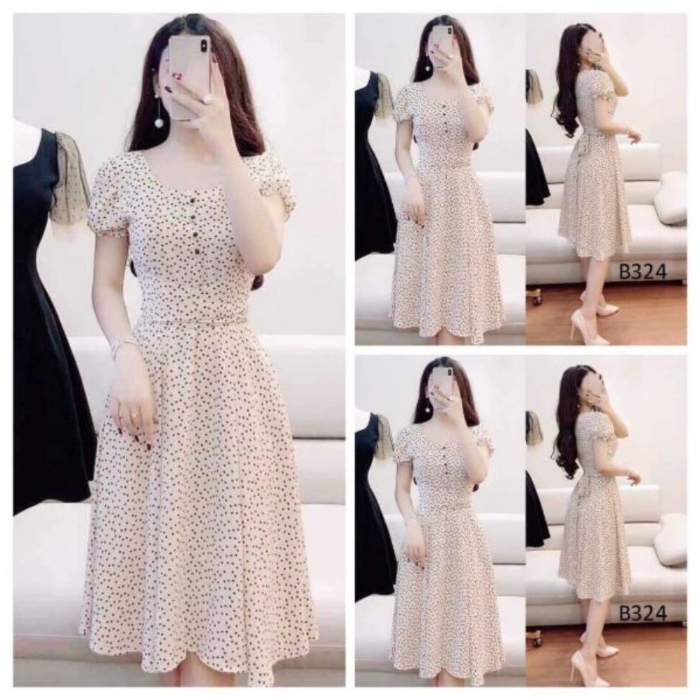 Đầm xòe tiểu thư siêu xinh size từ 40-71kg