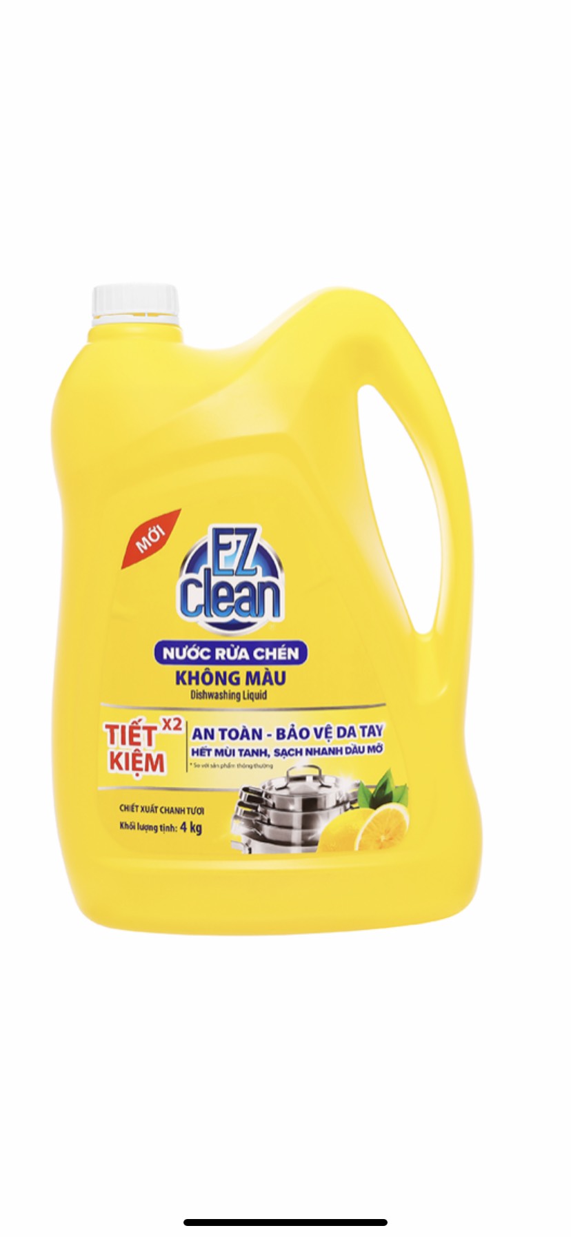 Nước rửa chén EZ CLEAN hương chanh không màu 4kg