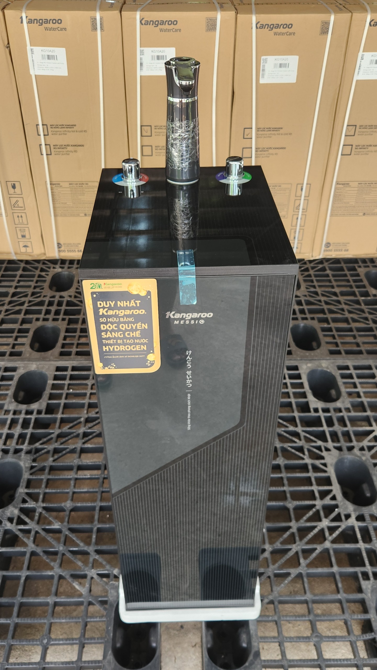 Máy lọc nước Kangaroo Messi Hydrogen KG10A20 Nóng Lạnh Nguội ion kiềm.