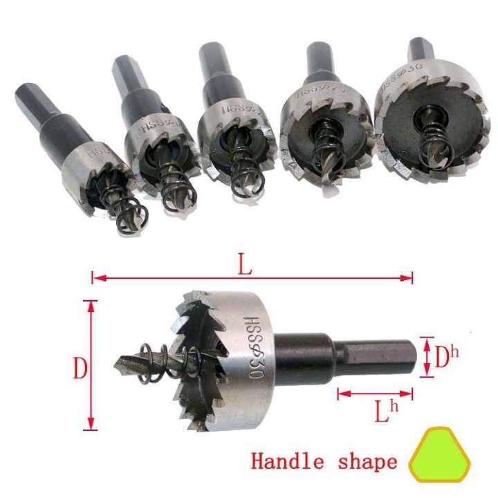 Mũi khoan sắt khoét lỗ hợp kim hộp 5 mũi - diy547