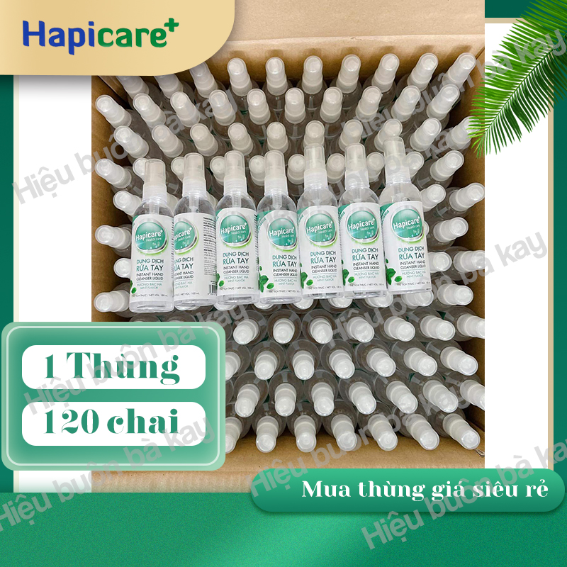 Chai xịt khuẩn mini HapiCare+ / Nước khử khuẩn / Xịt rửa tay khô