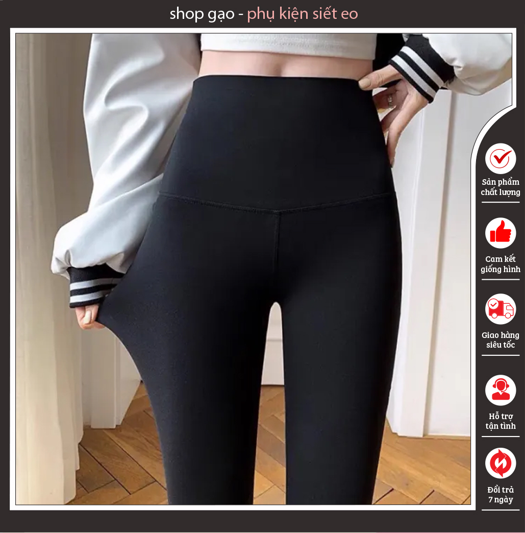 Quần Legging cạp cao gen bụng chống xoắn nâng mông siêu đẹp thế hệ mới 5.0 Hàng QC Cao Cấp TGLC05
