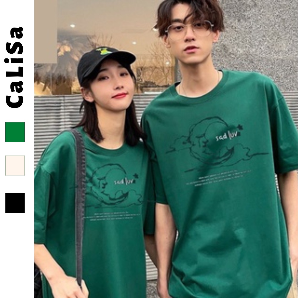 O thun sadboiz sadluv 𝑭𝑹𝑬𝑬𝑺𝑯𝑰𝑷 áo phông unisex 2 size form rộng tay lỡ thêu ống tay - calisa