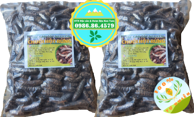 Combo 2kg Chuối hột rừng Tây nguyên sấy khô hàng Kon Tum chuyên dùng ngâm rượu