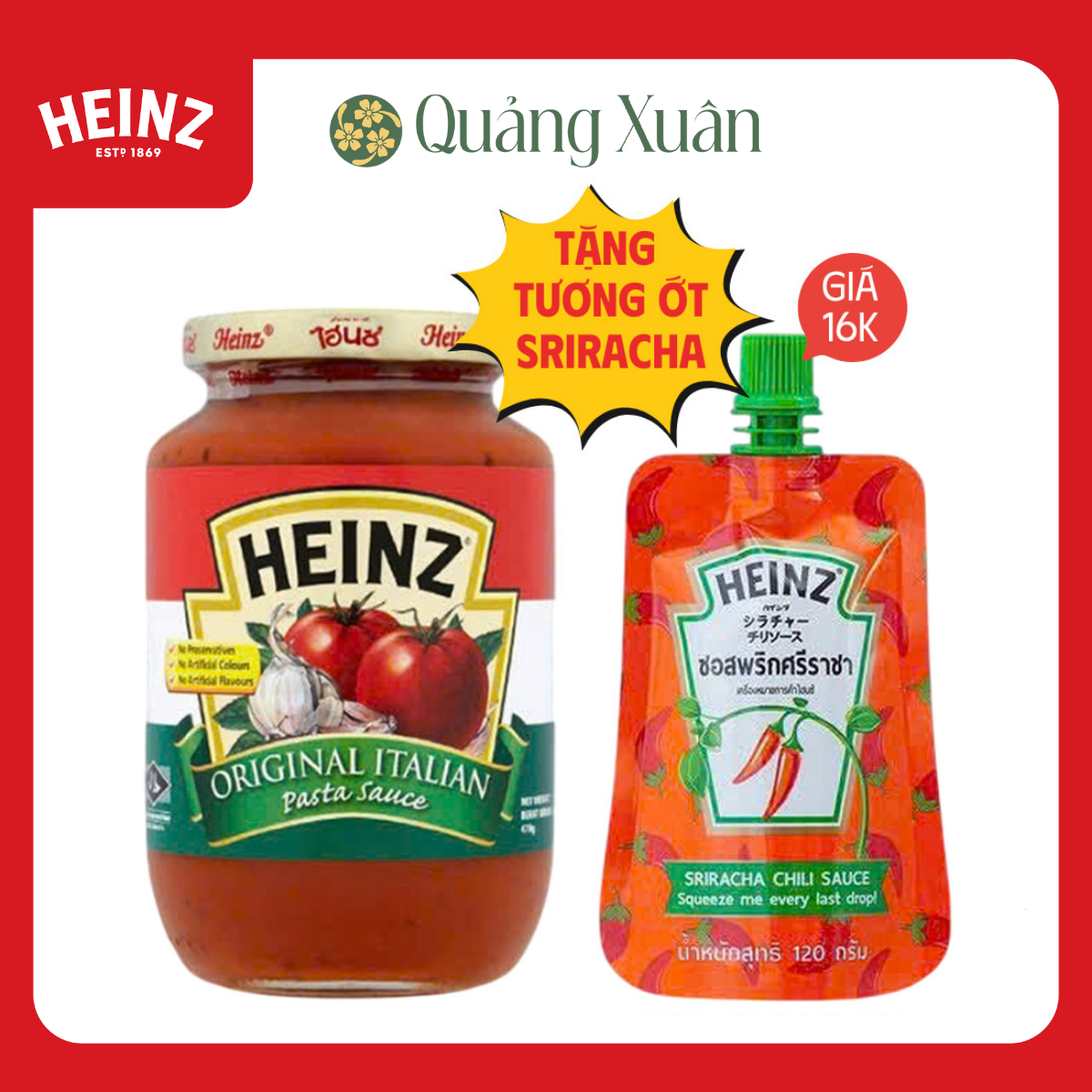 [HSD: 11/2026] Hũ Sốt Mỳ Ý HEINZ 470g