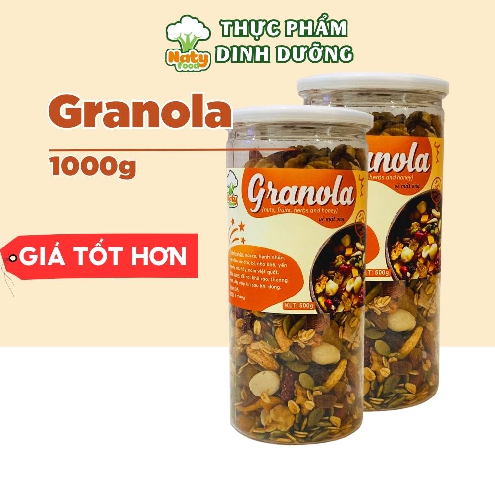 Granola siêu hạt dinh dưỡng combo 1000g hỗ trợ giảm cân ăn kiêng