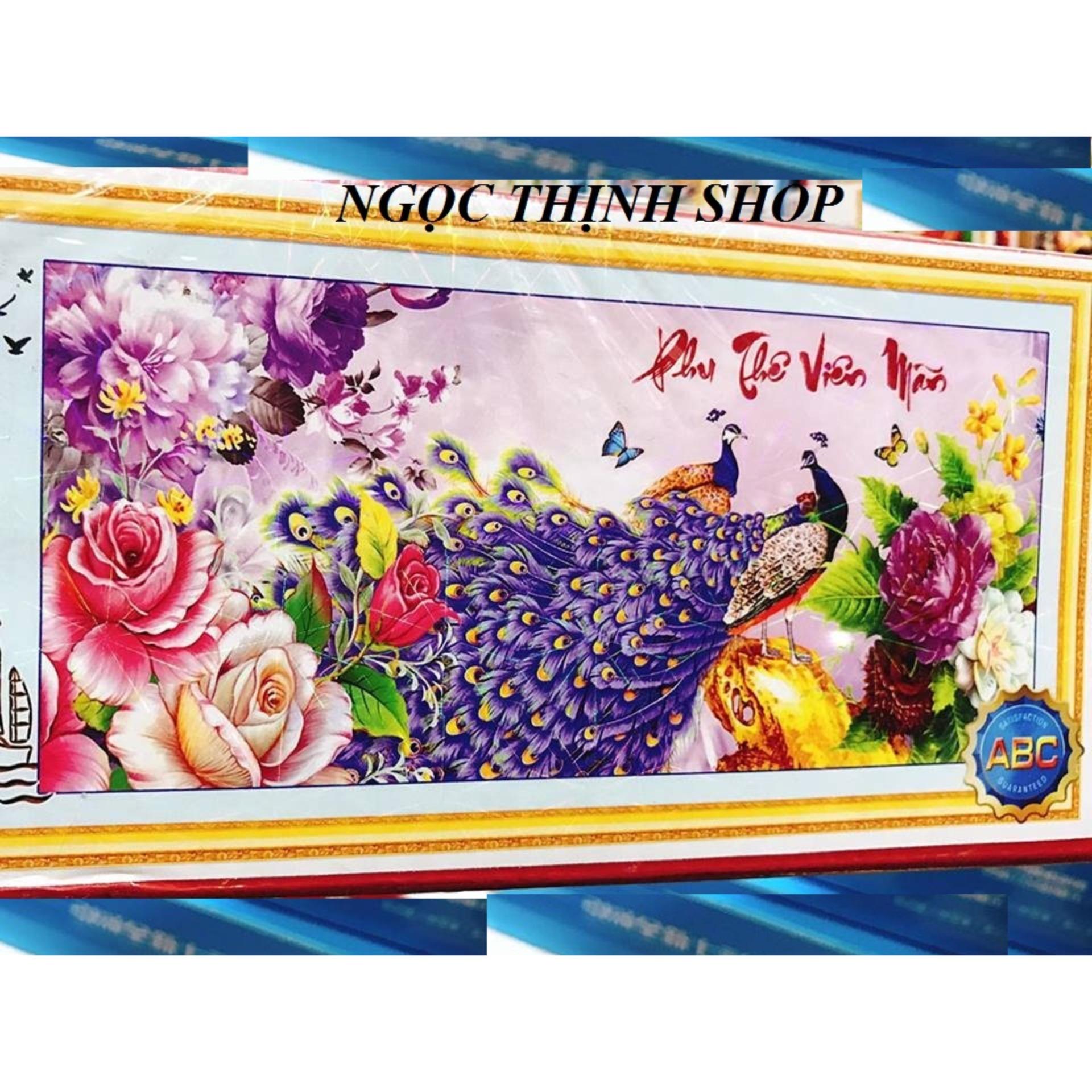 Tranh đính đá Phu Thê Viên Mãn Y8088-Kíchthước: 120x60Cm
