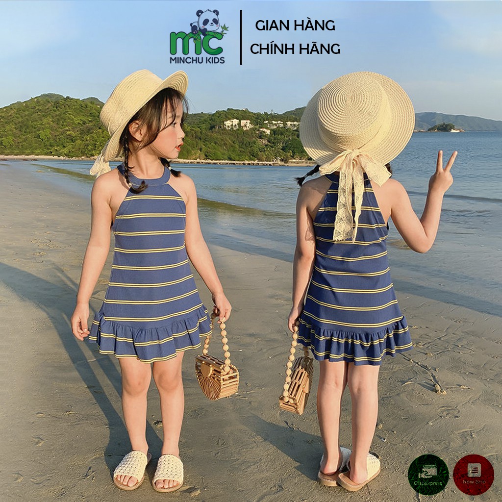 Lịch sử giá Váy hai dây kẻ cho bé gái đi biển minchu kids cập nhật ...