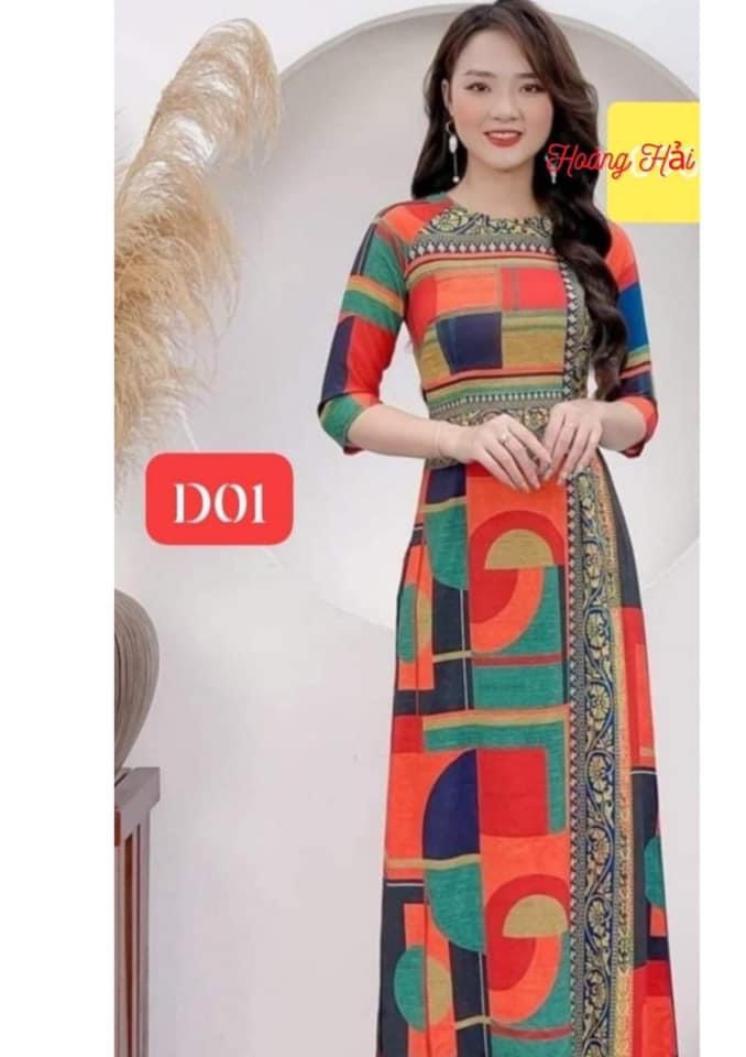 Áo dài 3D vải lụa nhật may sẵn lẻ saize có size từ S đến 2 XL giá rẻ