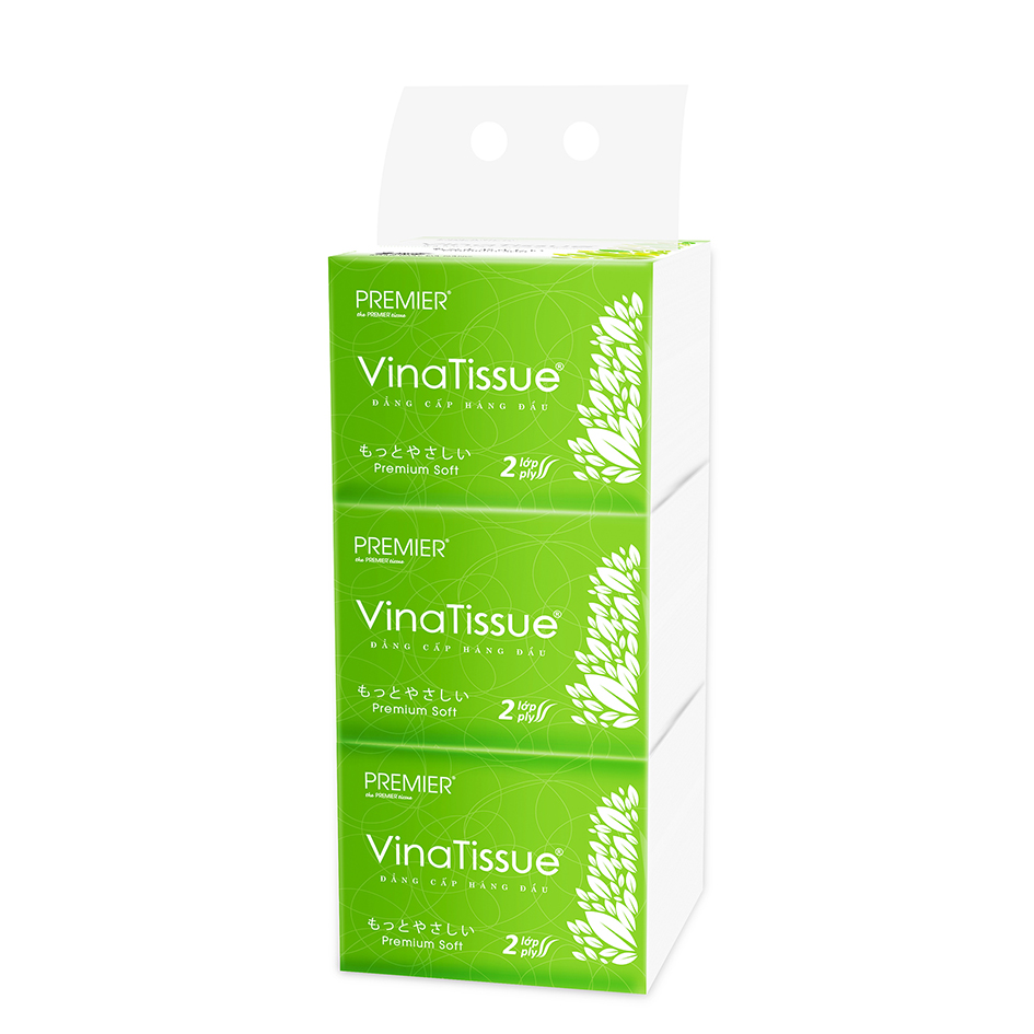 [HCM]Combo 3 bịch khăn giấy vinatissue ( 200 tờ/1 gói)