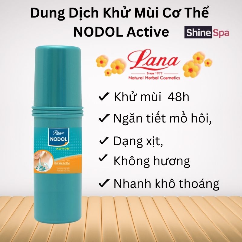 Dung dịch khử mùi cơ thể lana nodol active 80ml_shine spa