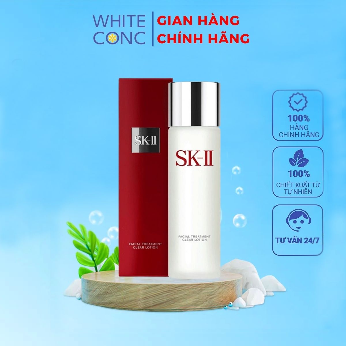 Nước hoa hồng SKII Nhật Bản SK-II Facial Treatment Clear Lotion cấp ẩm làm mịn căng bóng da 230ml