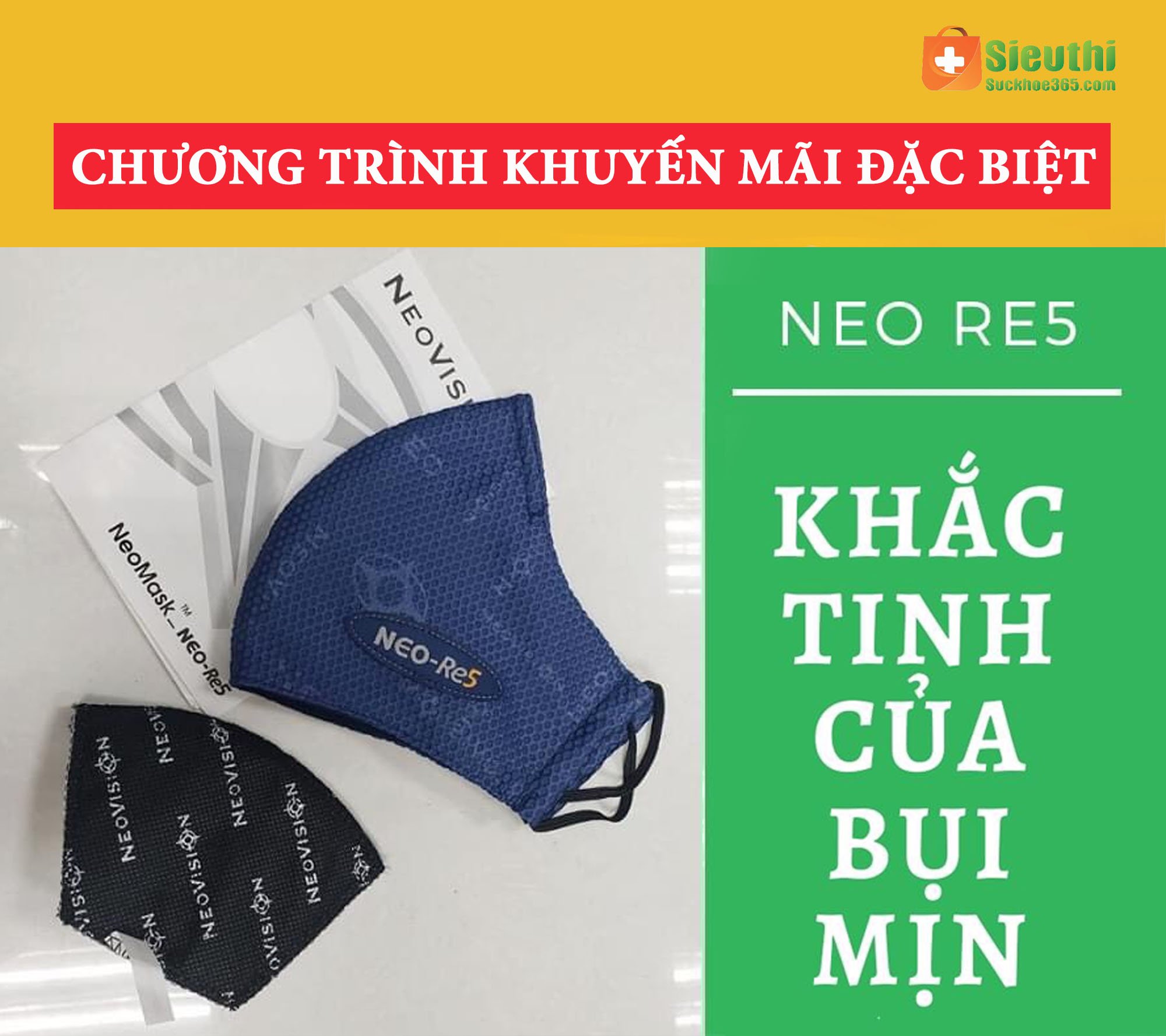 Khẩu trang neomask- neo re5 chống bụi mịn pm2.5 than hoạt tính