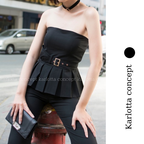 Áo ống kèm belt ngực xếp ly Joilee Top - Karlotta Concept