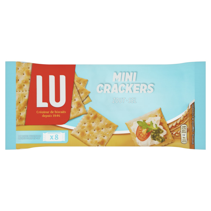 Bánh Lu Mini Crackers Zout Sel( LU mặn) nhập khẩu từ Bỉ 250g/gói