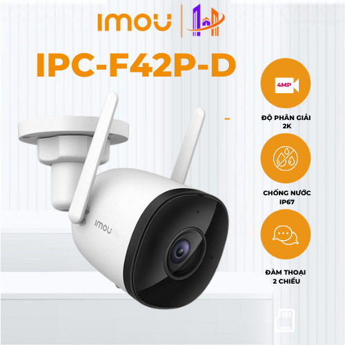 Camera ip wifi 4mp imou ipc-f42p-d - độ phân giải 2k, chống nước ip67 - imou hoàng nguyễn